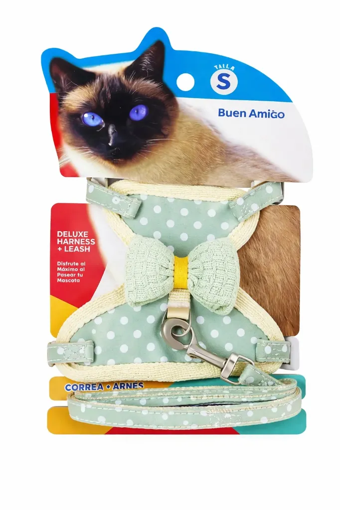 Arnés + correa con lazo para gato o perro mini