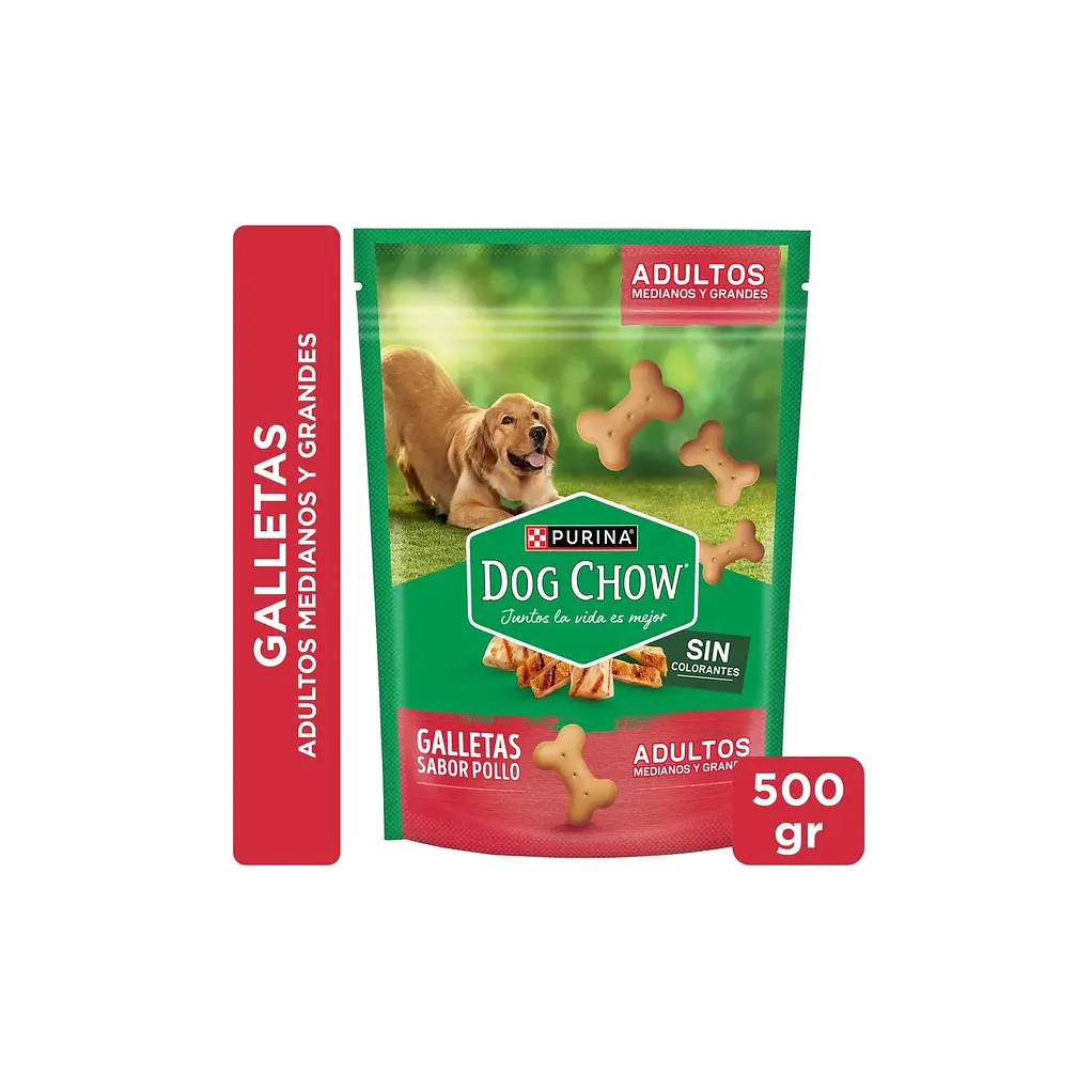 Galletas Snack De Pollo Para Perro 500 Gr Dog Chow. Purina 