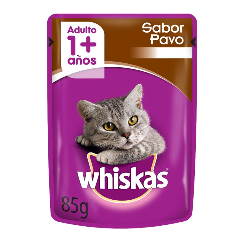 WHISKAS EN SALSA - DE PAVO ALIMENTO HUMEDO 85 GR
