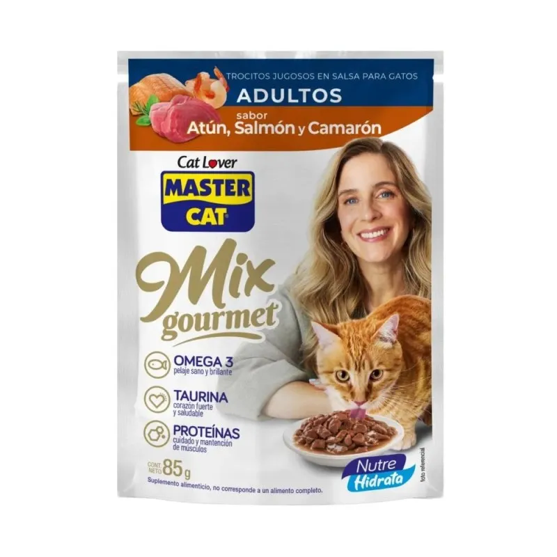 Master Cat Adulto Mix Atún, Salmón y Camaraón 85g