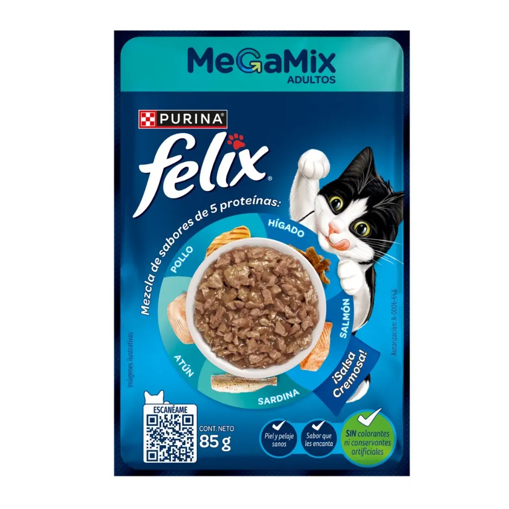 sobre felix Húmedo para Gatos Adulto Megamix 85 g