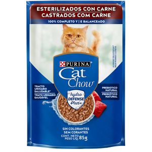 Sachet de comida húmeda Cat Chow para adultos esterilizados con carne - 85 g