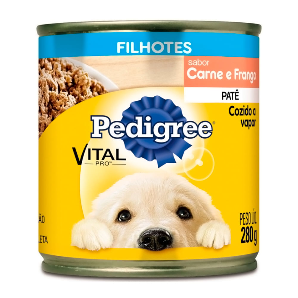 Alimento húmedo Pedigree para cachorros, sabor a pollo y carne, enlatado, 280 g