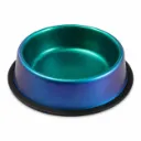 Plato Metálico para Mascotas Antideslizante Tornasol 18 cm