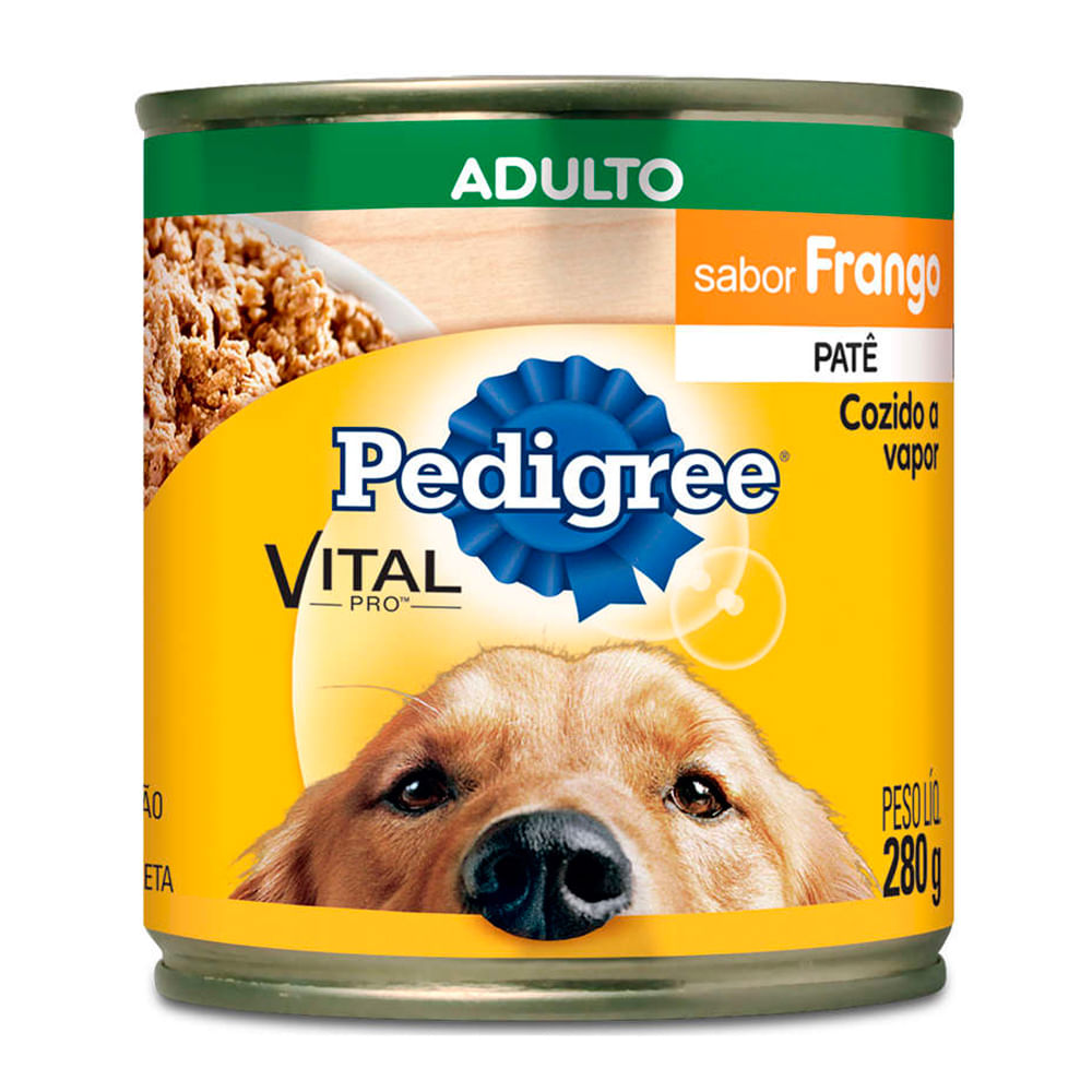 Alimento húmedo Pedigree para perros adultos, sabor pollo, lata de 280 g