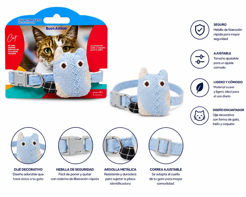 Collar para gatos con accesorio de gatito