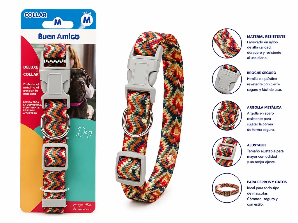 Collar multicolor talla m