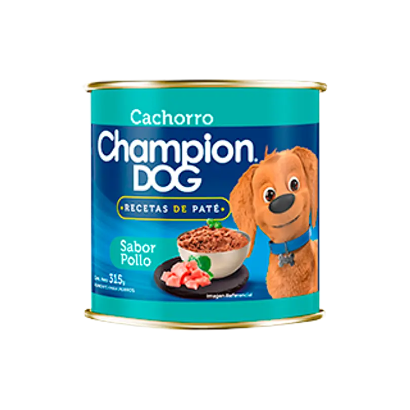 Lata Champion Dog cachorro Pollo 315 gr