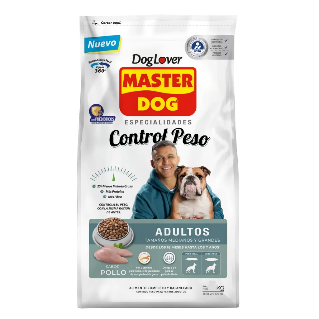 MASTER DOG ADULTO CONTROL DE PESO 18KG