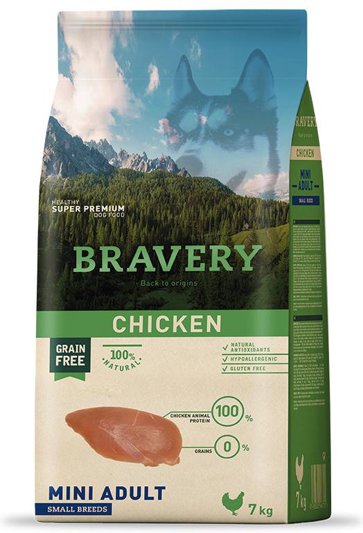 [4PE020005] BRAVERY perros adultos Mini pollo - 2kg