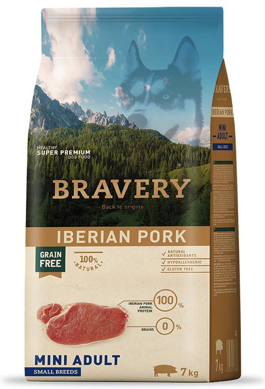 [4PE020004] BRAVERY Perros adultos Mini sabor IBERIAN PORK - 2kg