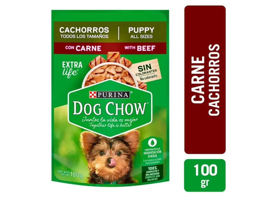 Alimento Húmedo Purina Dog Chow Perro Cachorro Sabor Carne - 100 g