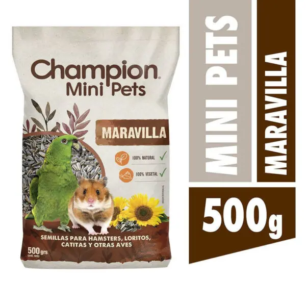 CHAMPION MINI PETS MARAVILLA LORITOS Y HAMSTERS 500 GR